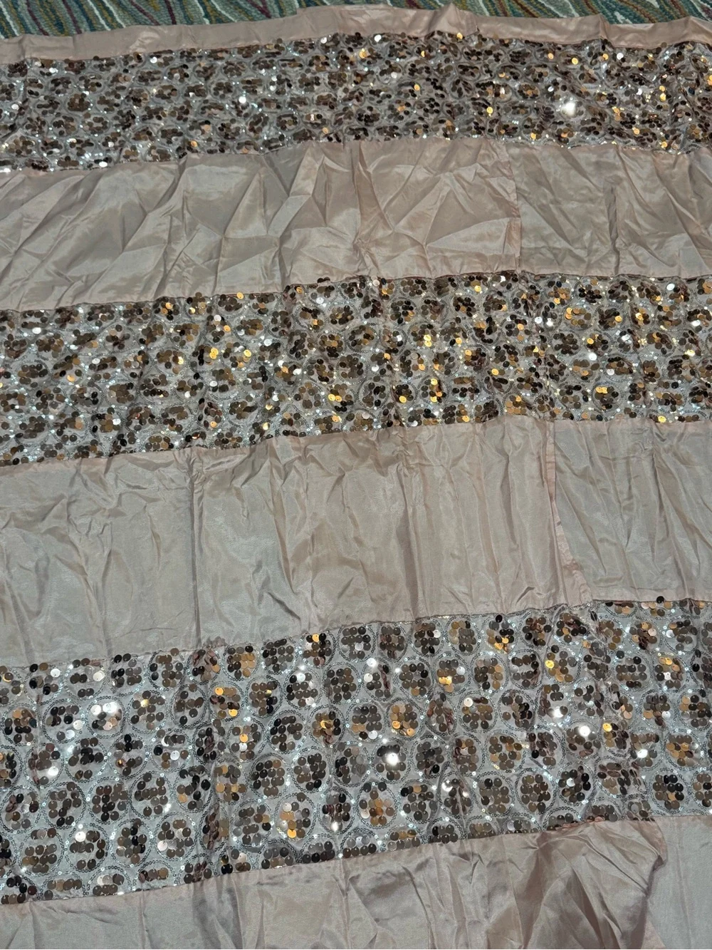 🪩🩰 SET OF 2 panels Blush Pink Sequin Panel Window Curtain‎ Bath Sinatra 🩰🪩